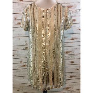 Lulu’s Sequin Shift Party Dress, Medium, Cocktail